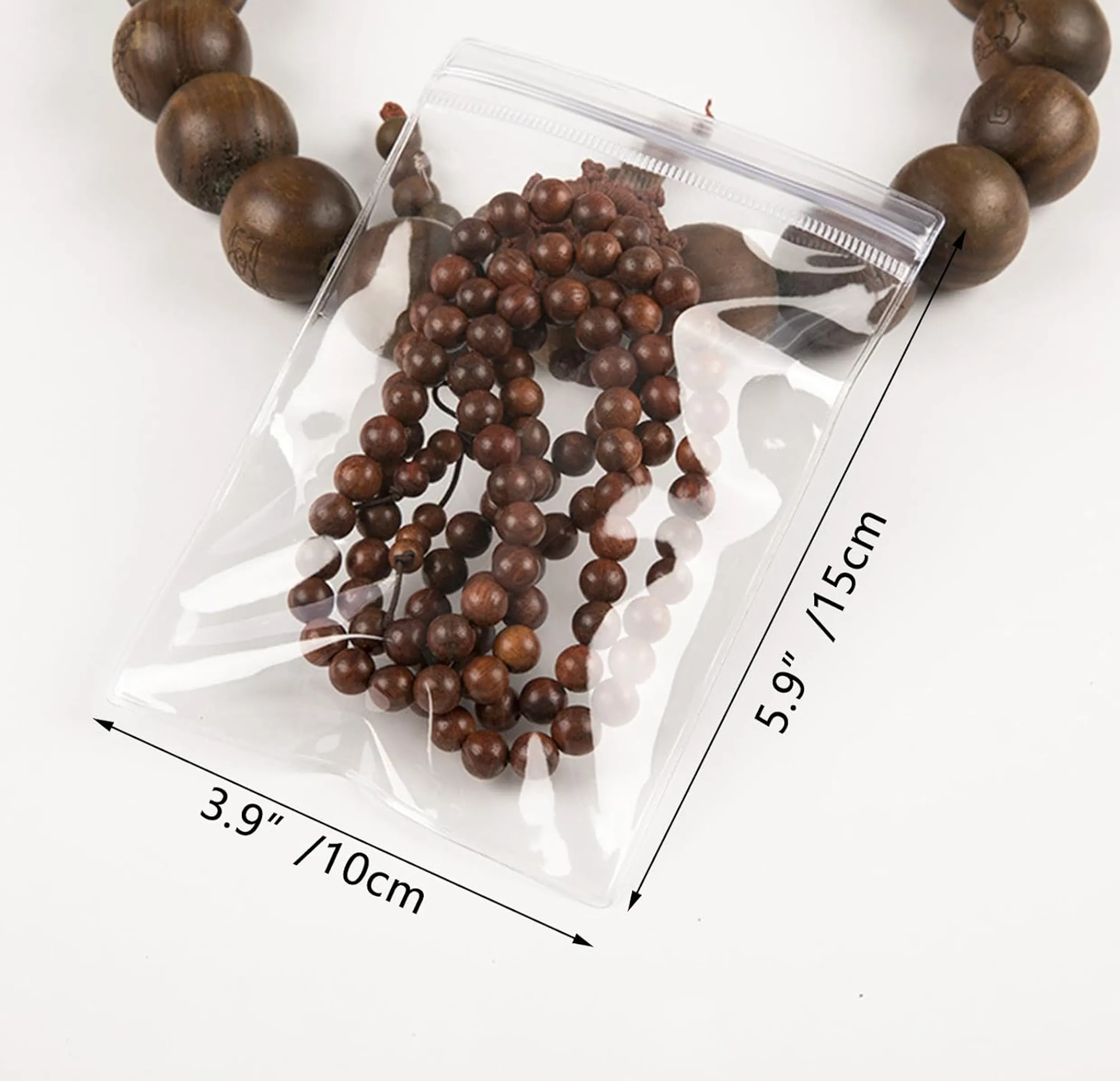 Custom Small Plastic Bags, 100 Pcs Mini Baggies, Clear Plastic Jewelry Zip Bags, Thick Self Sealing OPP Bags, Clear Zip lock Bags, Resealable Poly Bags for Pill, Beads, Screws, Packaging