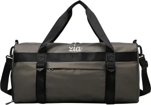 Customized Embroidered Text Fitness Duffel Bag, Personalized Waterproof Travel Duffel Bag with Shoe Compartment and Wet and Dry Separation, Suitable for Overnight, Fitness, Travel