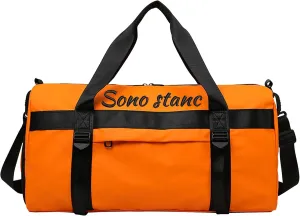 Customized Fitness Duffel Bag with Personalized Embroidered Name Text, Weekend Overnight Travel Bag with Shoulder Straps, Yoga Mat Hanging, Wet and Dry Separation, Suitable for Women and Men