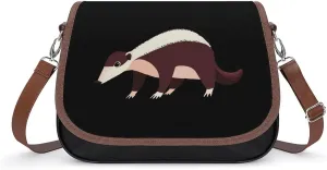 Cute Anteater Crossbody Bags for Women Shoulder Bag Flap Handbags Leather Cross Body Purse