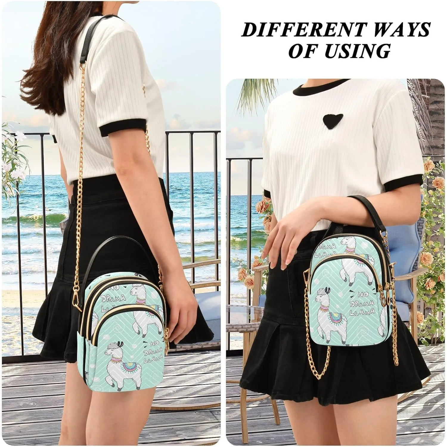 Cute Cow Sunflowers Plaid Quilted Crossbody Purse Crossbody Travel Bags for Women