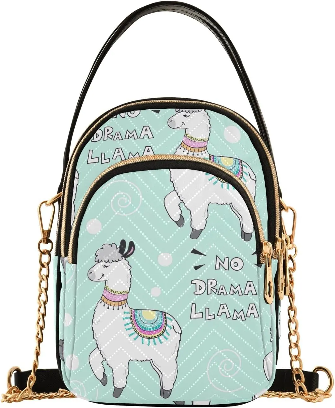 Cute Cow Sunflowers Plaid Quilted Crossbody Purse Crossbody Travel Bags for Women