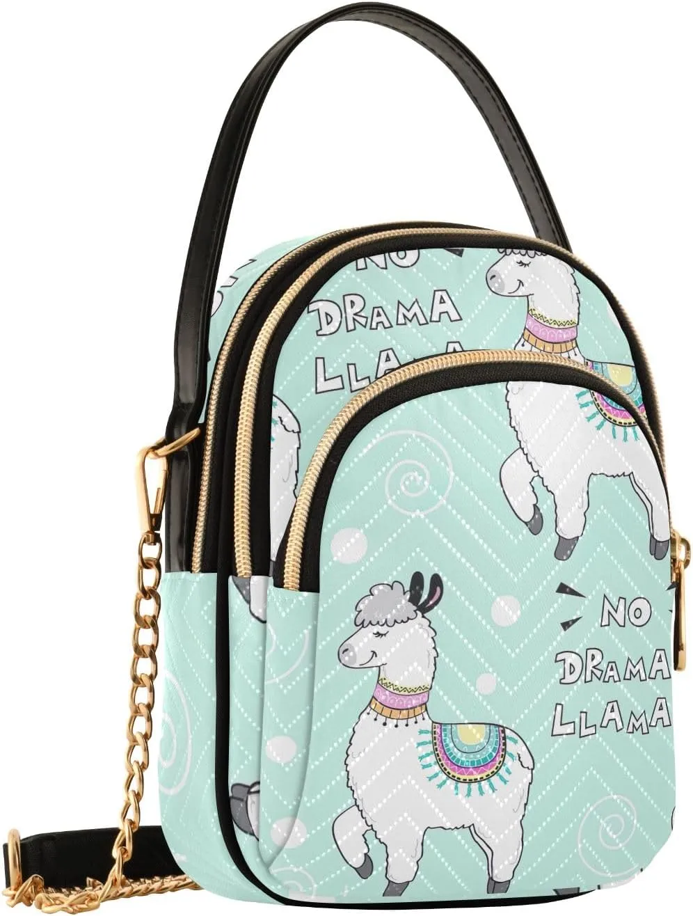 Cute Cow Sunflowers Plaid Quilted Crossbody Purse Crossbody Travel Bags for Women