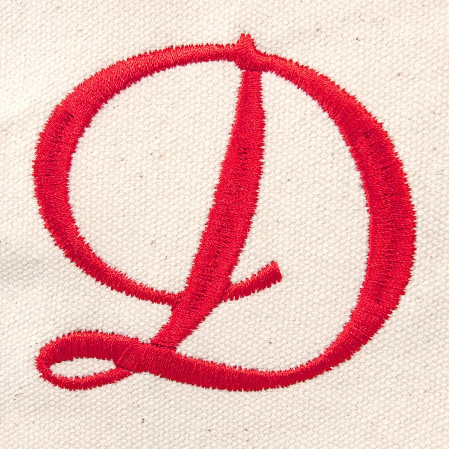 DALIX Monogram Bag Personalized Tote For Women Open Top Red Initial A-Z