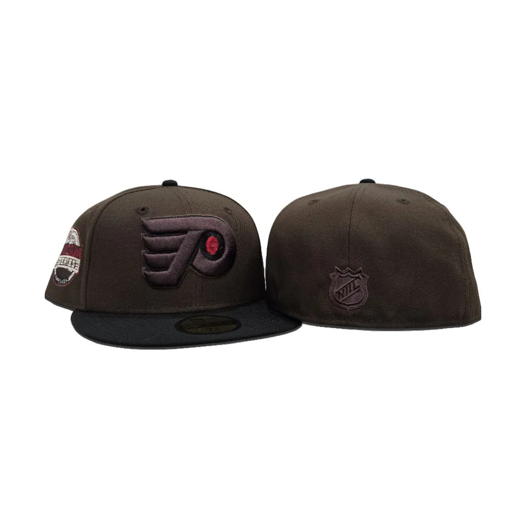 Dark Brown Philadelphia Flyers Black Visor Gray Bottom 2017 Stadium Series Side Patch New Era 59Fifty Fitted