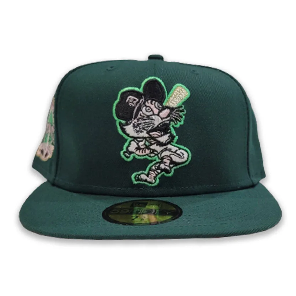 dark Green Detroit Tigers Pink Bottom Tiger Stadium Side Patch New Era 59Fifty Fitted
