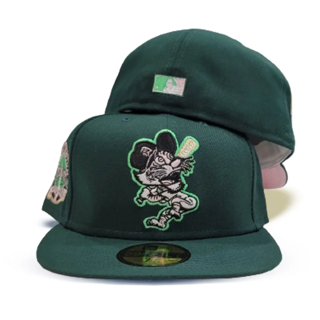 dark Green Detroit Tigers Pink Bottom Tiger Stadium Side Patch New Era 59Fifty Fitted