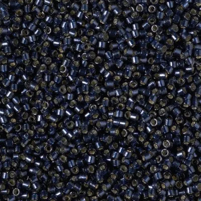 DB 2192, Dark Navy Blue-Duracoat-Silver Lined-Dyed- Miyuki Delica Beads - Size 11 - 5 grams -- Retail & Wholesale