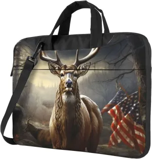 Deer Hunting Season Laptop Tote Bag for Men Women Laptop Sleeve Shoulder Briefcase Messenger Computer Bag