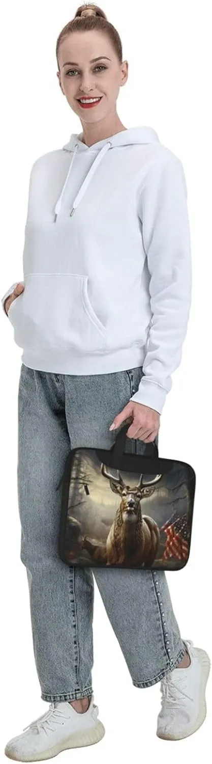 Deer Hunting Season Laptop Tote Bag for Men Women Laptop Sleeve Shoulder Briefcase Messenger Computer Bag