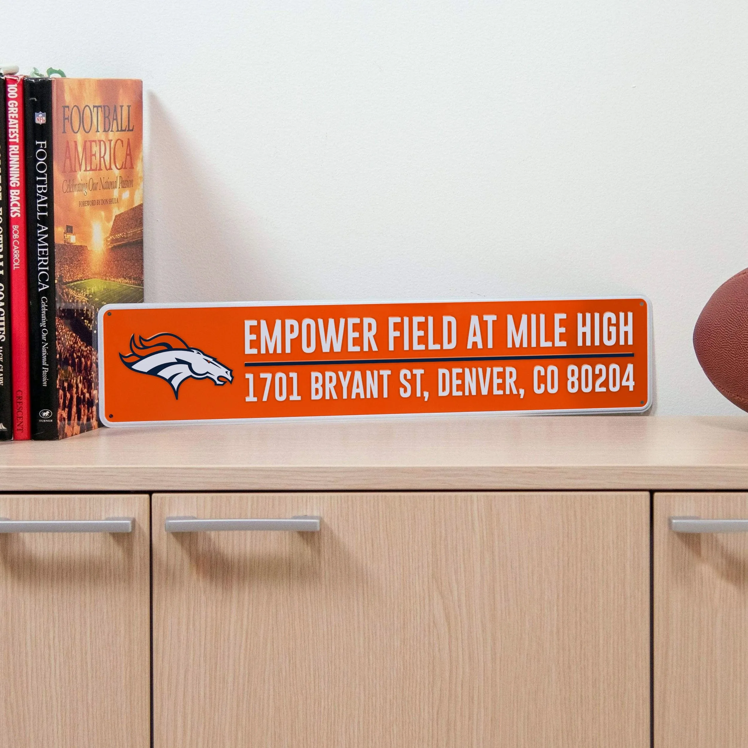 Denver Broncos Stadium Street Sign