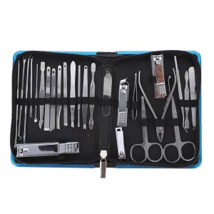 Didiseaon 26pcs Manicure Tools Kit Portable Nail Clipper Pedicure Set Nail Clippers for Women Men Complete Grooming Tools for Face Hand Foot