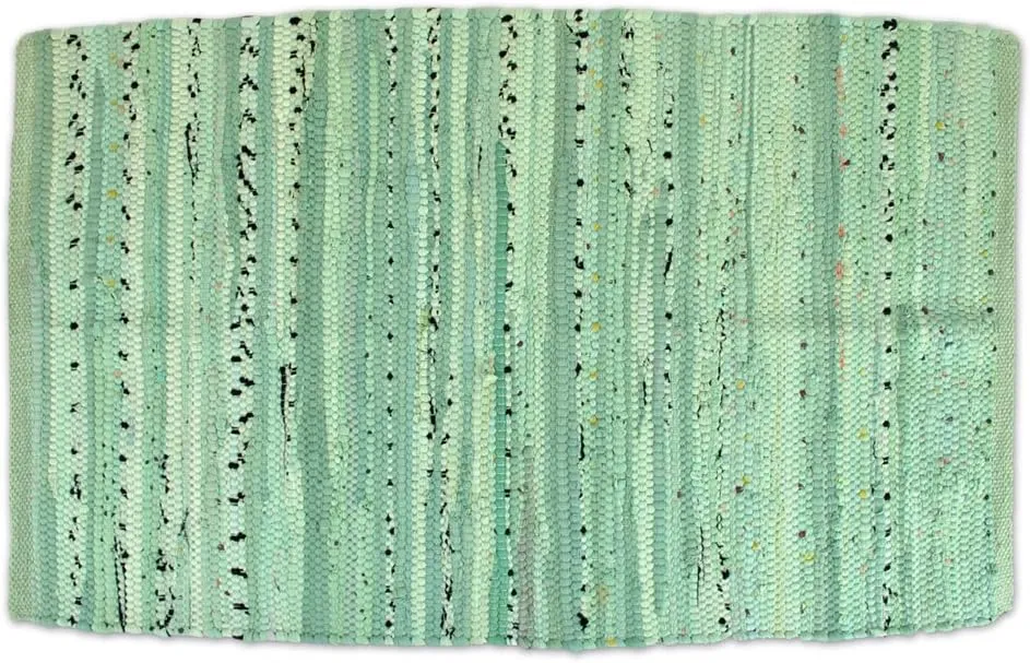 DII Chindi Home Collection Handwoven Multicolor Area Rag Rug, 20x31.5, Mint Green