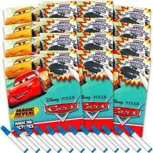 Disney Cars Imagine Ink Coloring Book Set - Bundle of 12 No-Mess Magic Inks featuring Lightning McQueen | Disney Cars Party Favor Pack for Kids