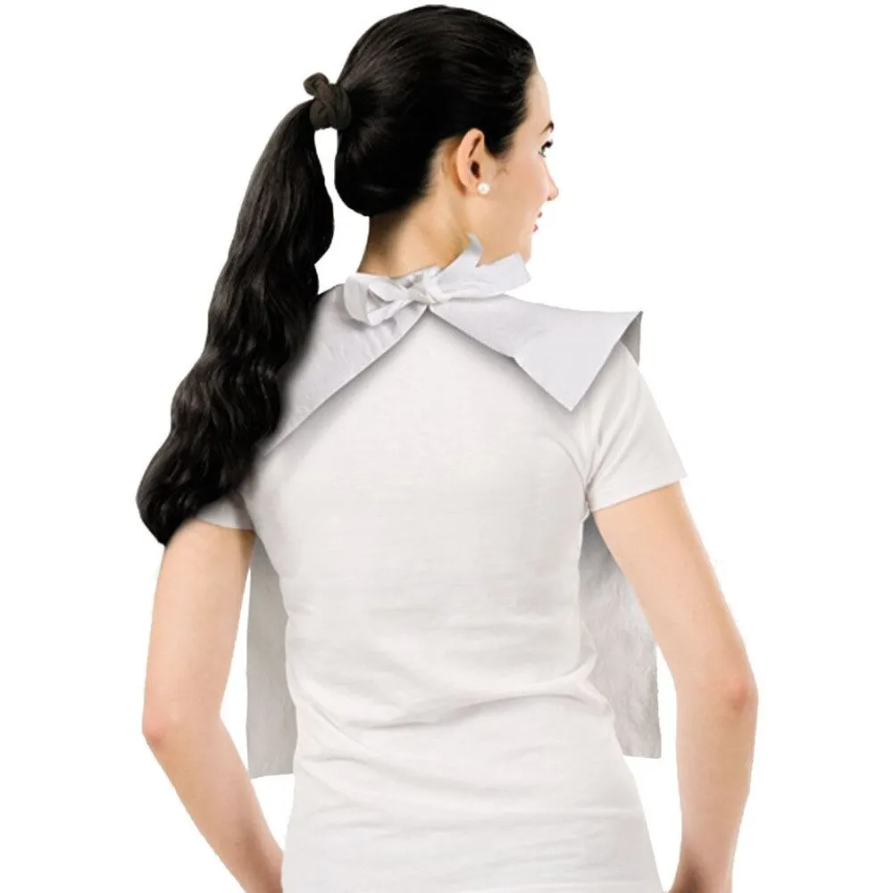Disposable Makeover Bib - White - 21.5" x 17" / Case of 400