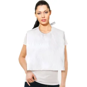 Disposable Makeover Bib - White - 21.5" x 17" / Case of 400