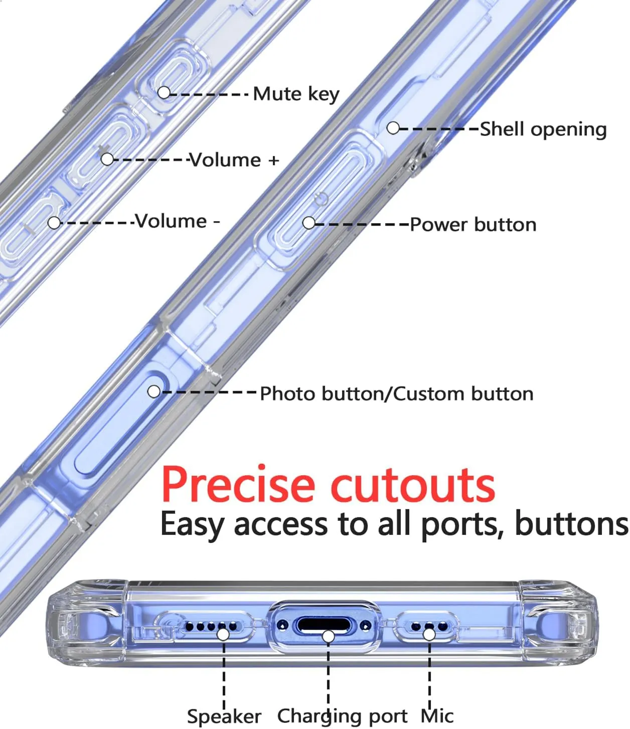 Diverbox for iPhone 16 Case [Shockproof] [Dropproof] [Tempered Glass Screen Protector   Camera Protectors] Heavy Duty Protection Phone Case Cover for Apple iPhone 16 (Clear)