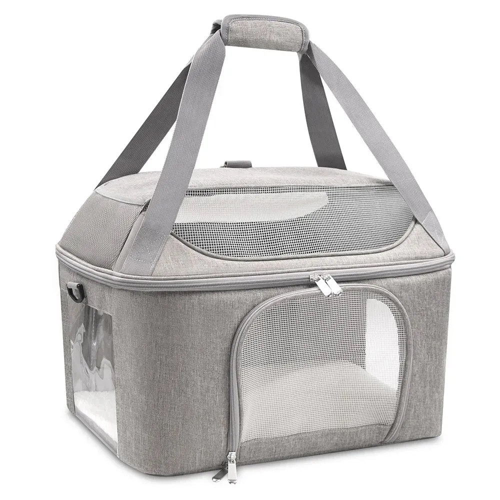 Dog Backpack Breathable Pet Portable Foldable Carrier Bag Travel Airline Approved Transport Bag For Small Dogs And Cats Outgoing