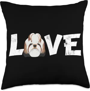 Dog Mom Dog Dad Shih Zhu Dog Pet Lover Throw Pillow