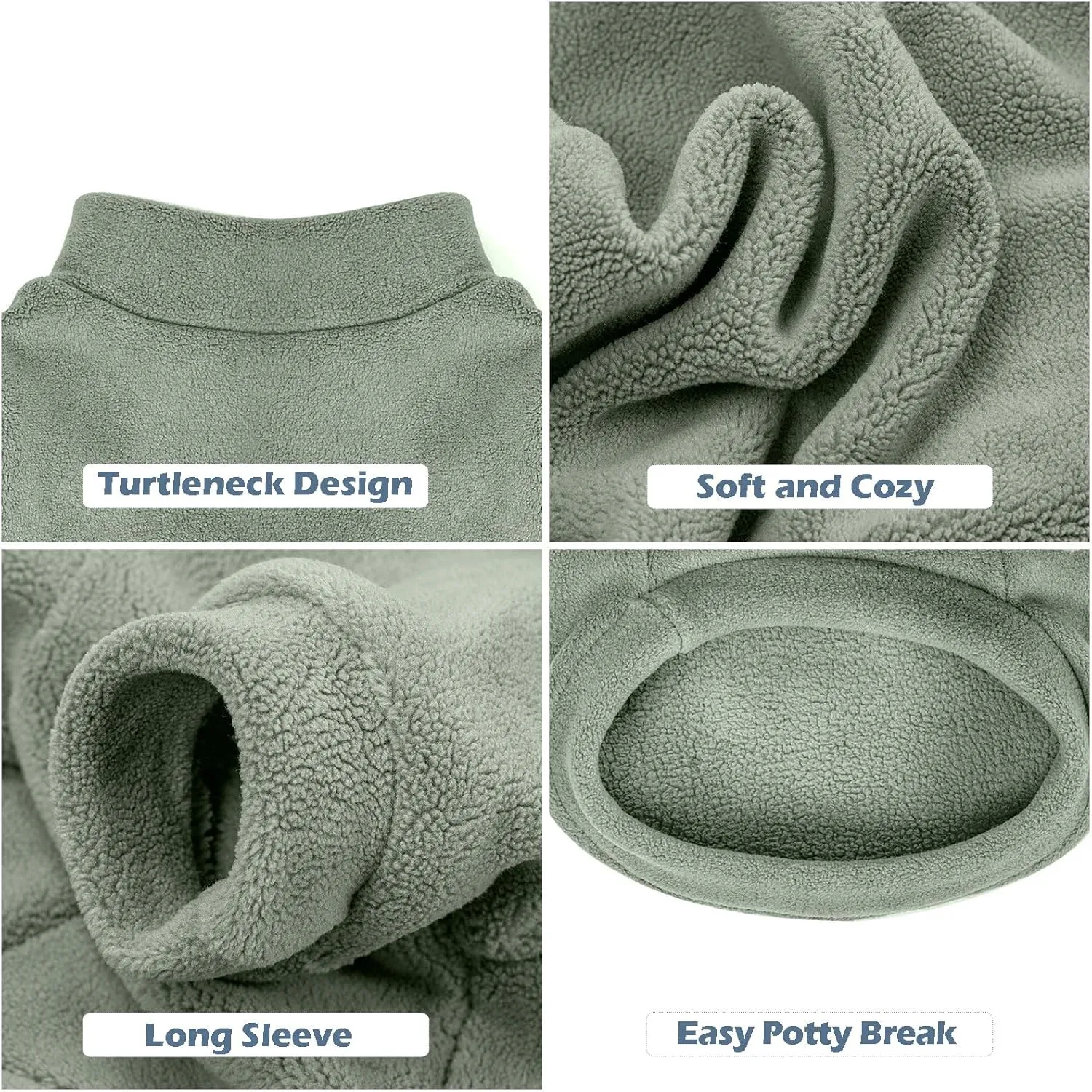 Dog Sweater, 3 Pack Dog Sweaters for Small Dogs Girl Boy, Ultra Soft Warm Puppy Clothes Coat for Winter (Lt Blue Olive Brown, XX-Large)