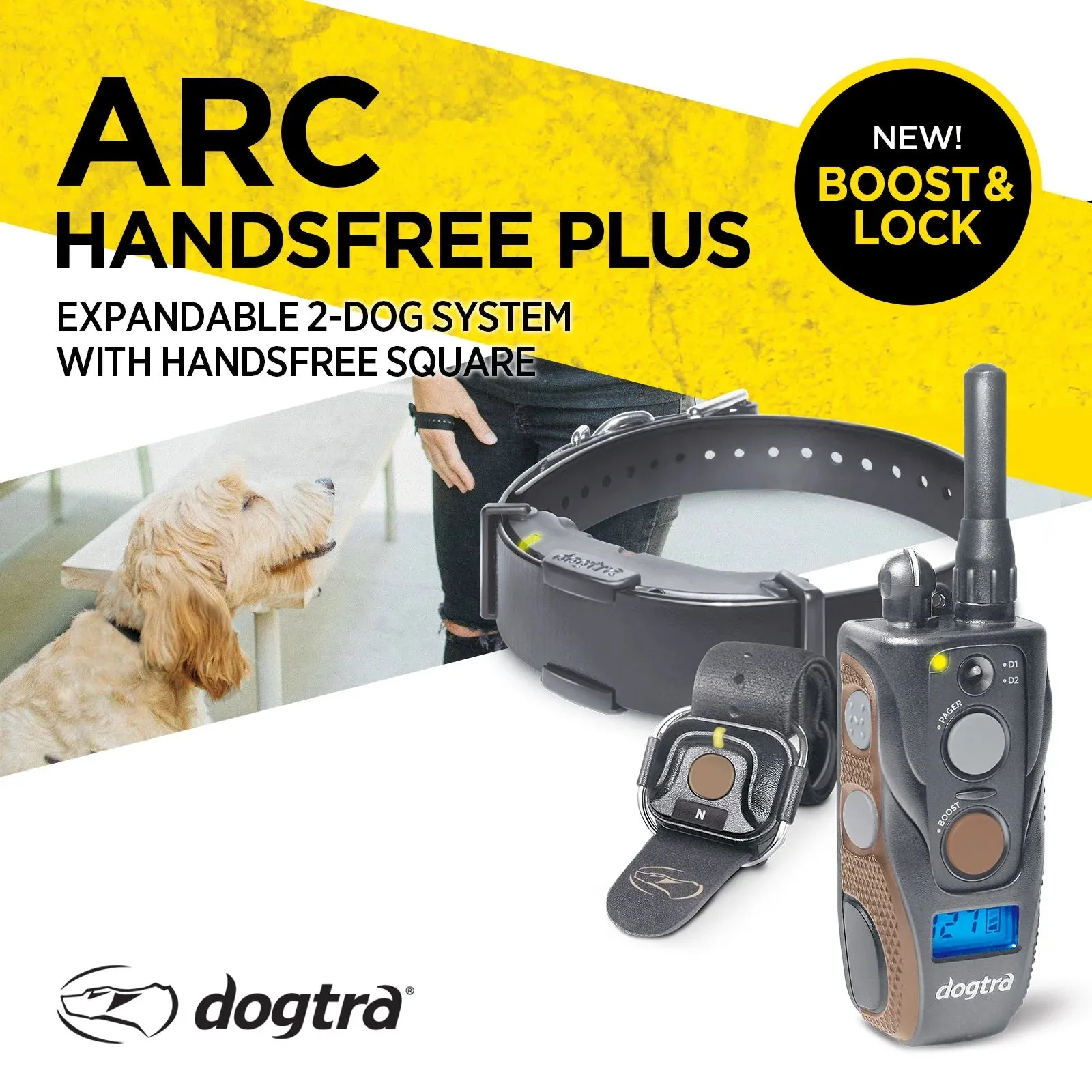 Dogtra ARC HANDSFREE Plus Boost and Lock Remote Dog Training E-Collar | Waterproof