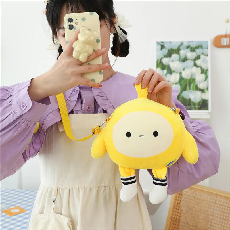 Doll Cartoon Heart Egg Puff Party Crossbody Bags