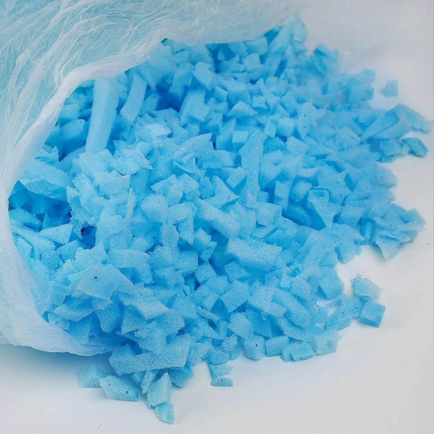 DR.DUDU 10lbs Shredded Memory Foam Filling for Bean Bag Filler, Soft and Convenient Pillow Stuffing Foam for Couch Cushion Dog Bed Chair Arts Crafts, Added Gel Particles