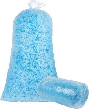 DR.DUDU 5lbs Shredded Memory Foam Filling for Bean Bag Filler, Soft and Convenient Pillow Stuffing Foam for Couch Cushion Dog Bed Chair Arts Crafts, Added Gel Particles (Blue)