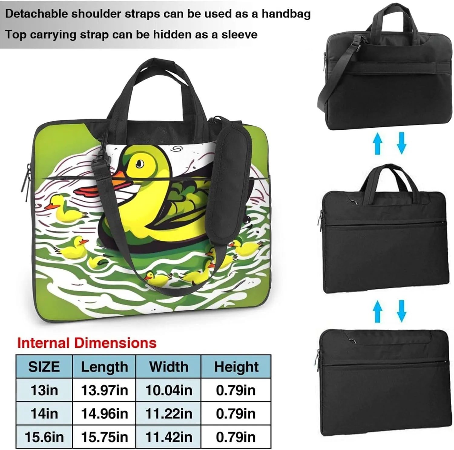 Duck Flock Game Laptop Shoulder Bag, Ultra Slim And Portable, With Padded Shoulder Strap And Handleã€‚