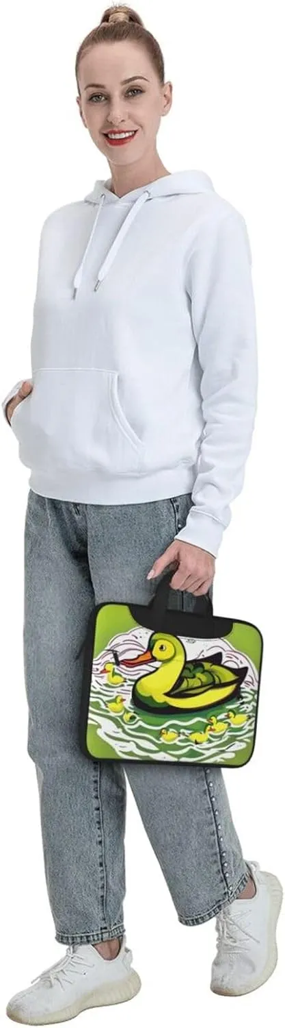 Duck Flock Game Laptop Shoulder Bag, Ultra Slim And Portable, With Padded Shoulder Strap And Handleã€‚