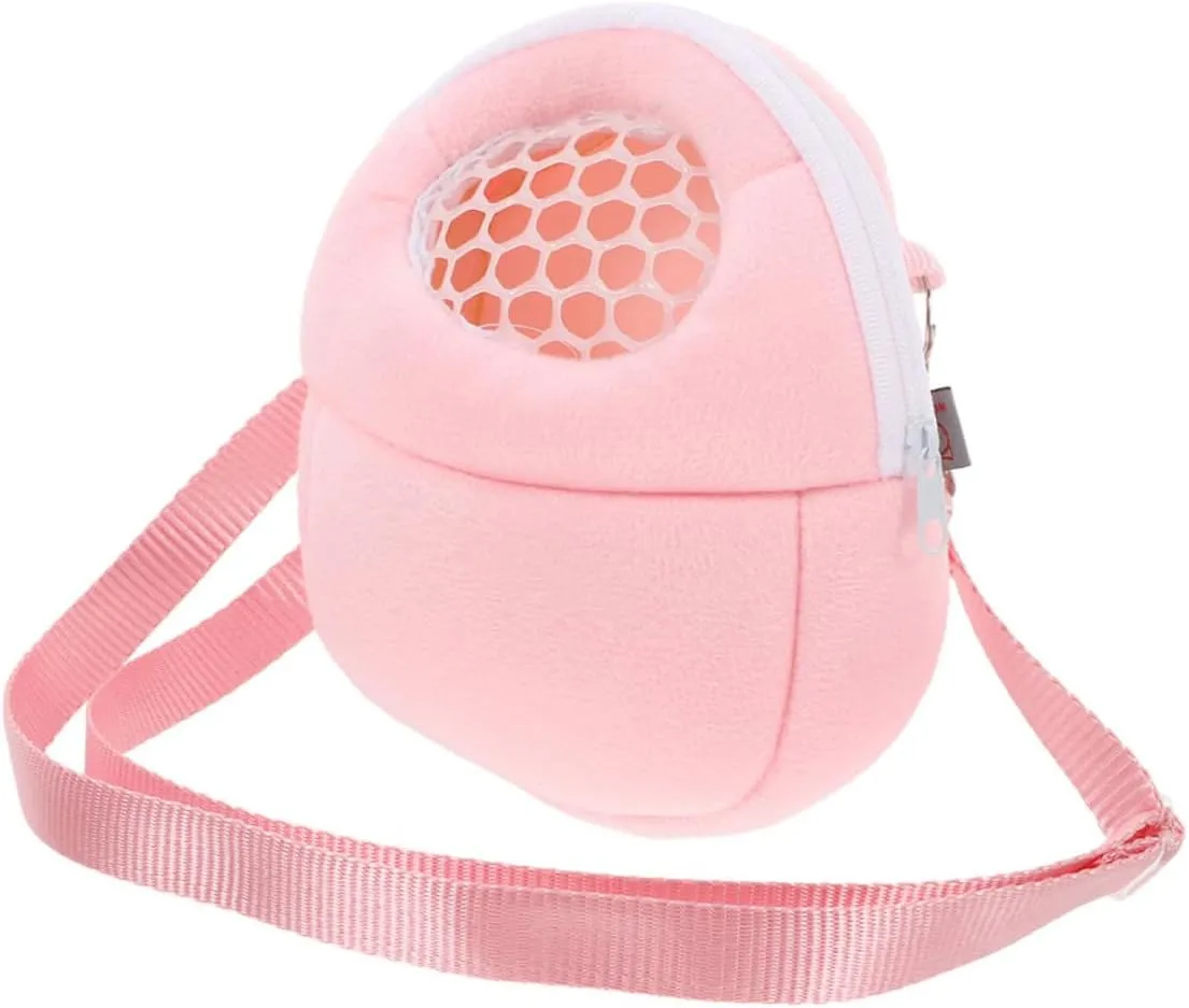 Dwarf Hamster Accessories Mesh Cage Bag for Travel Guinea Pig Carrier Adjustable Shoulder Strap