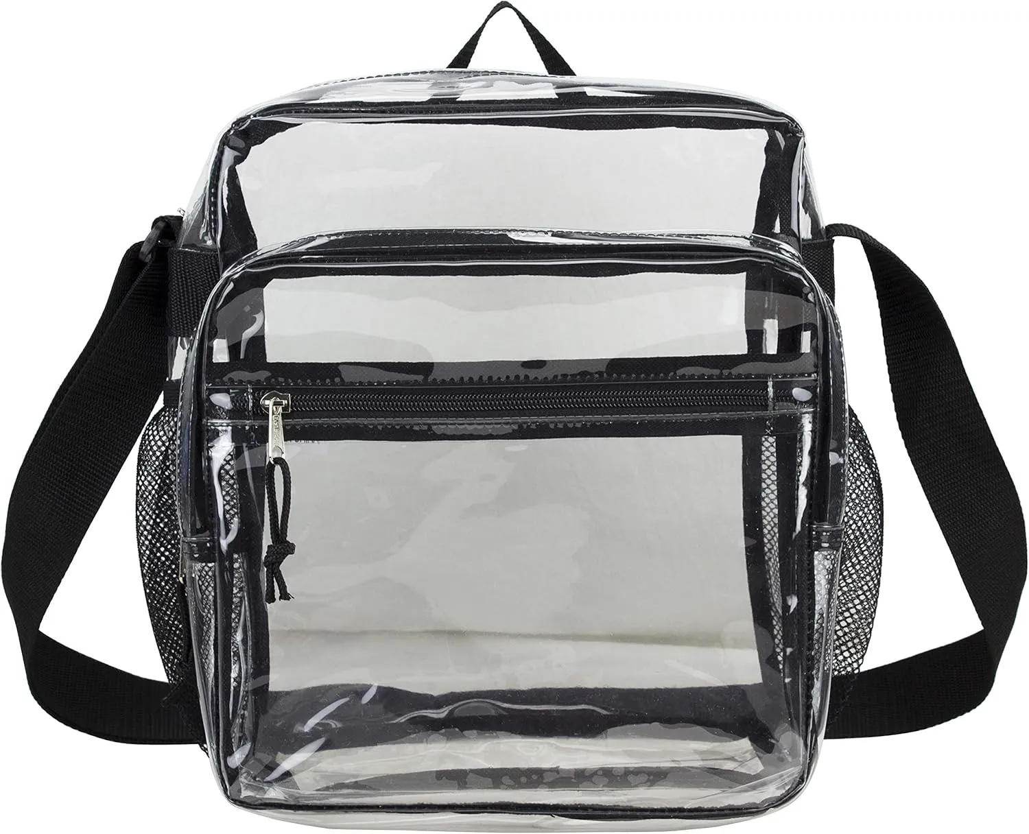 Eastsport Clear Bag Stadium Approved Events Transparent Crossbody Shoulder Messenger for Travel Beach Work Concert College
