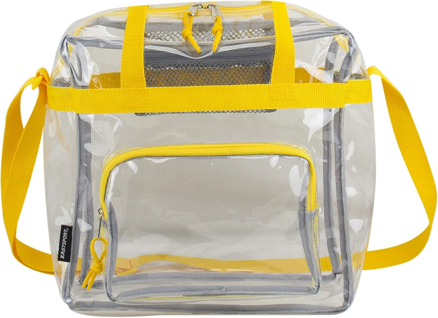 Eastsport Clear Bag Stadium Approved Tote Crossbody Shoulder Messenger Strap for Sports Concert Work Events See Through