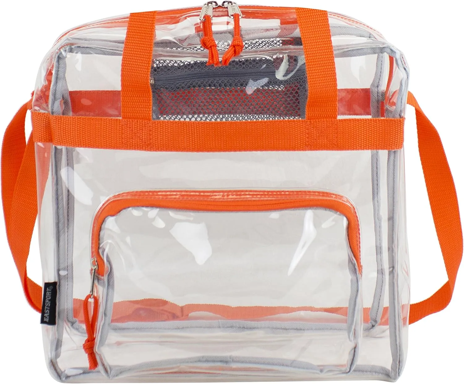Eastsport Clear Bag Stadium Approved Tote Crossbody Shoulder Messenger Strap for Sports Concert Work Events See Through