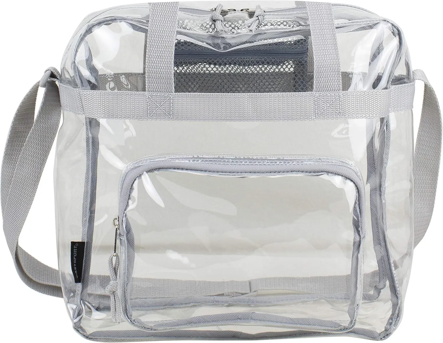 Eastsport Clear Bag Stadium Approved Tote Crossbody Shoulder Messenger Strap for Sports Concert Work Events See Through
