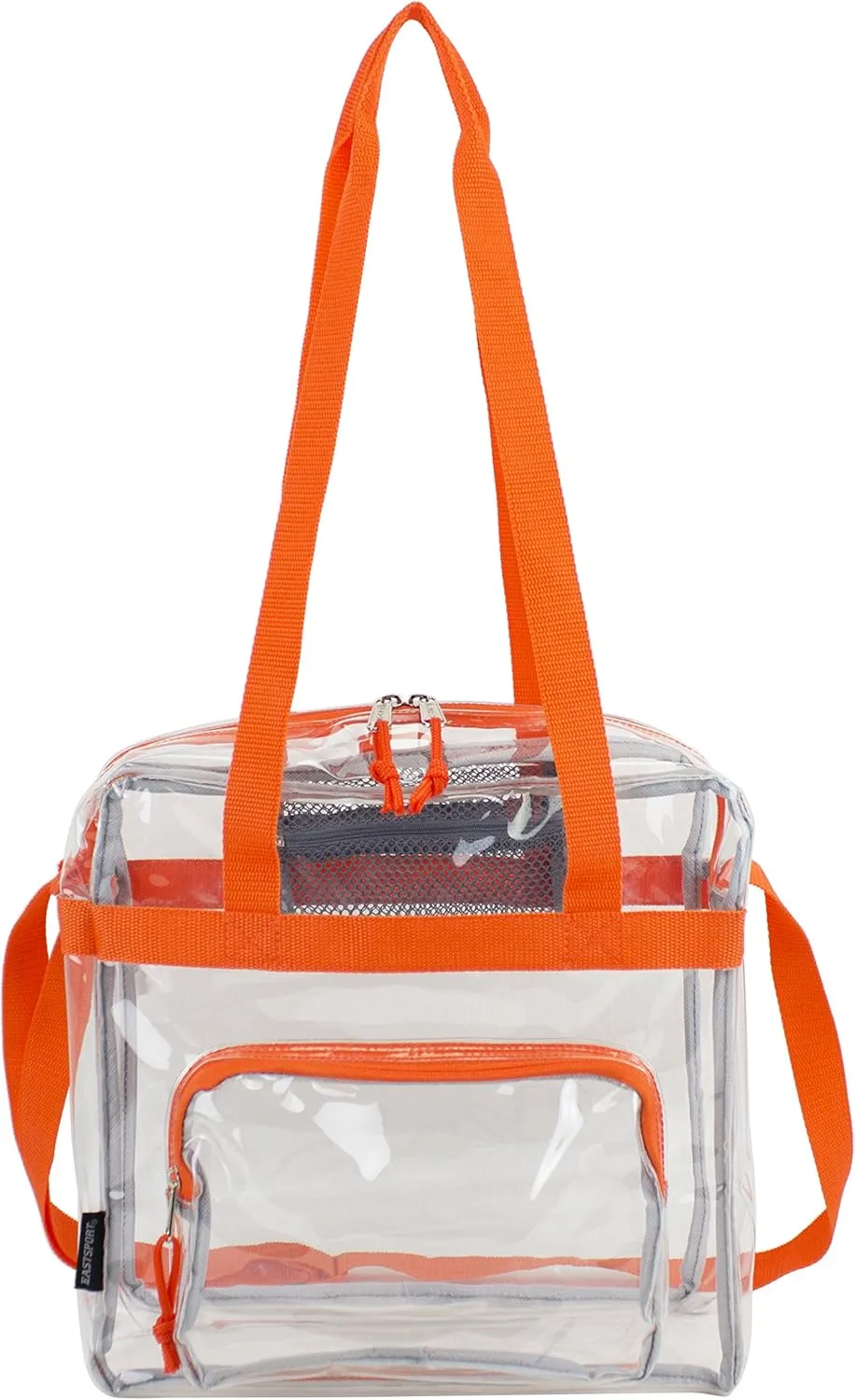 Eastsport Clear Bag Stadium Approved Tote Crossbody Shoulder Messenger Strap for Sports Concert Work Events See Through