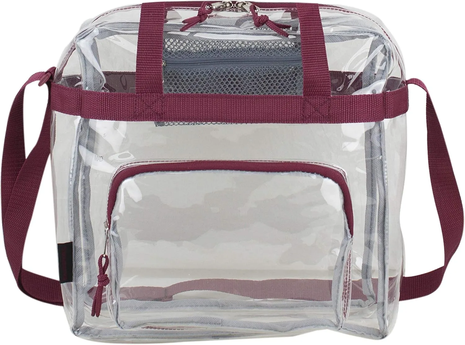 Eastsport Clear Bag Stadium Approved Tote Crossbody Shoulder Messenger Strap for Sports Concert Work Events See Through