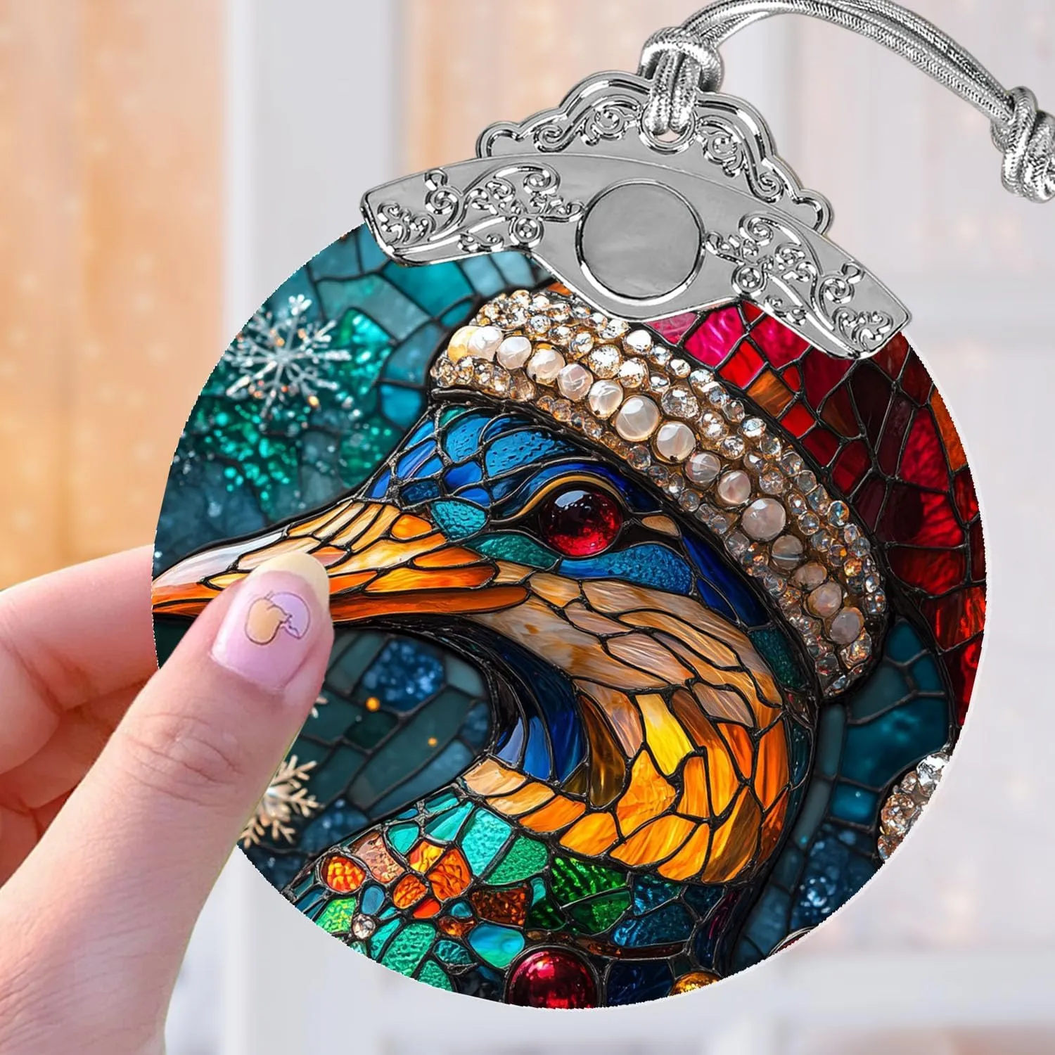 Eider Christmas Ornament - Cute Christmas Decorations - Eider Xmas Home Decor - Christmas Hanging Ornament - Eider Xmas Ornament Gifts for Animals Lovers