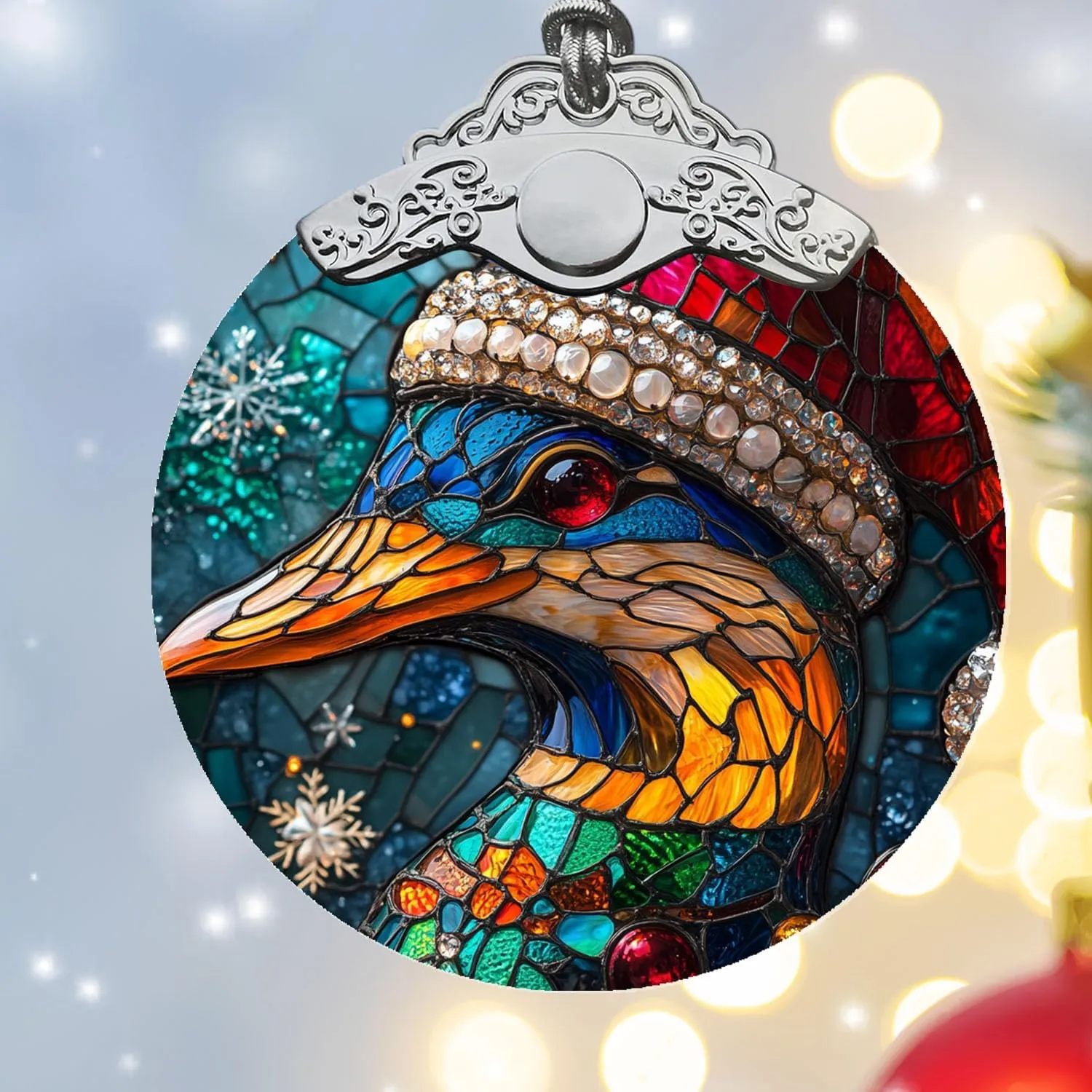 Eider Christmas Ornament - Cute Christmas Decorations - Eider Xmas Home Decor - Christmas Hanging Ornament - Eider Xmas Ornament Gifts for Animals Lovers