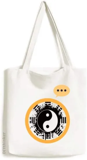 Eight Diagrams Taiji Yin-yang China Pattern Expression Gift Sack Canvas Tote Shoulder Bag