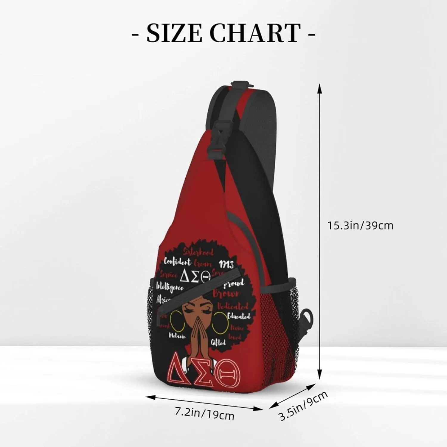 Elephant Logo Sorority Sling Bag Crossbody Travel Hiking Chest Backpack Shoulder Daypack For Women