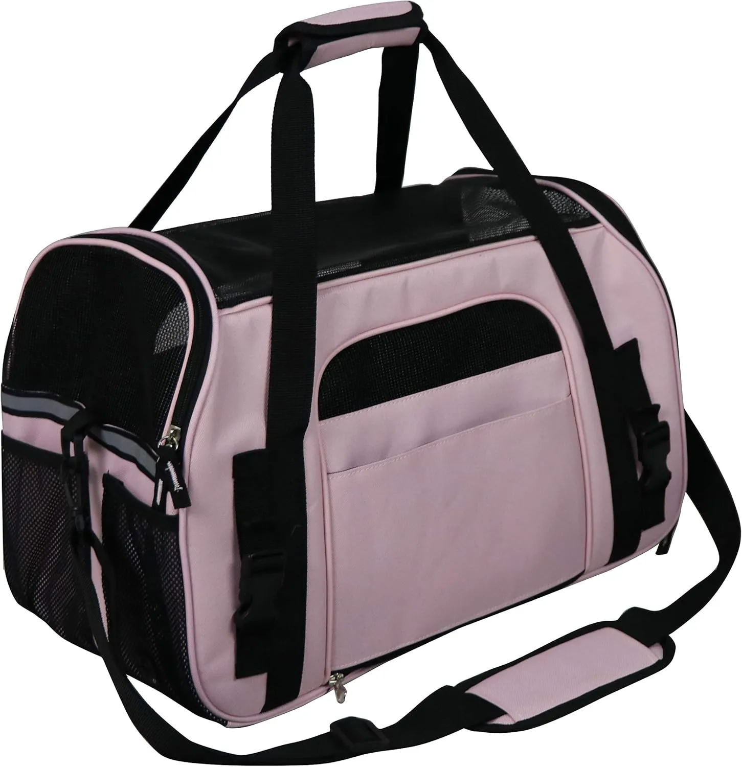 EliteField Soft Sided Pet Carrier (3 Year Warranty, Airline Approved), Multiple Sizes and Colors Available (Large: 19" L x 10" W x 13" H, Pink)