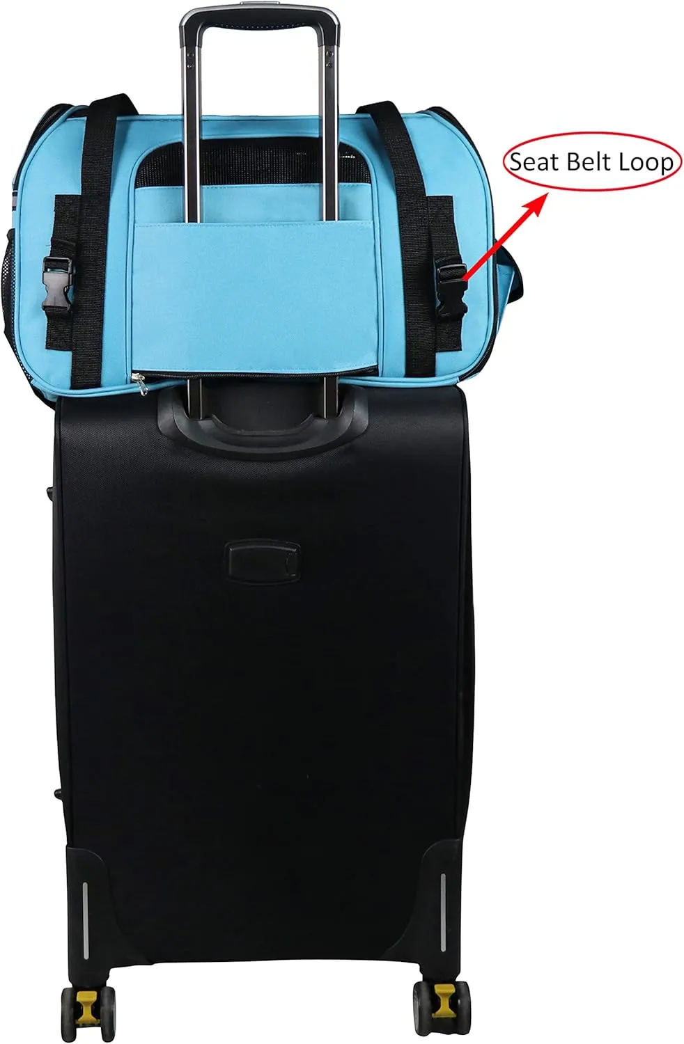 EliteField Soft Sided Pet Carrier (3 Year Warranty, Airline Approved), Multiple Sizes and Colors Available (Medium: 17" L x 9" W x 12" H, Sky Blue)