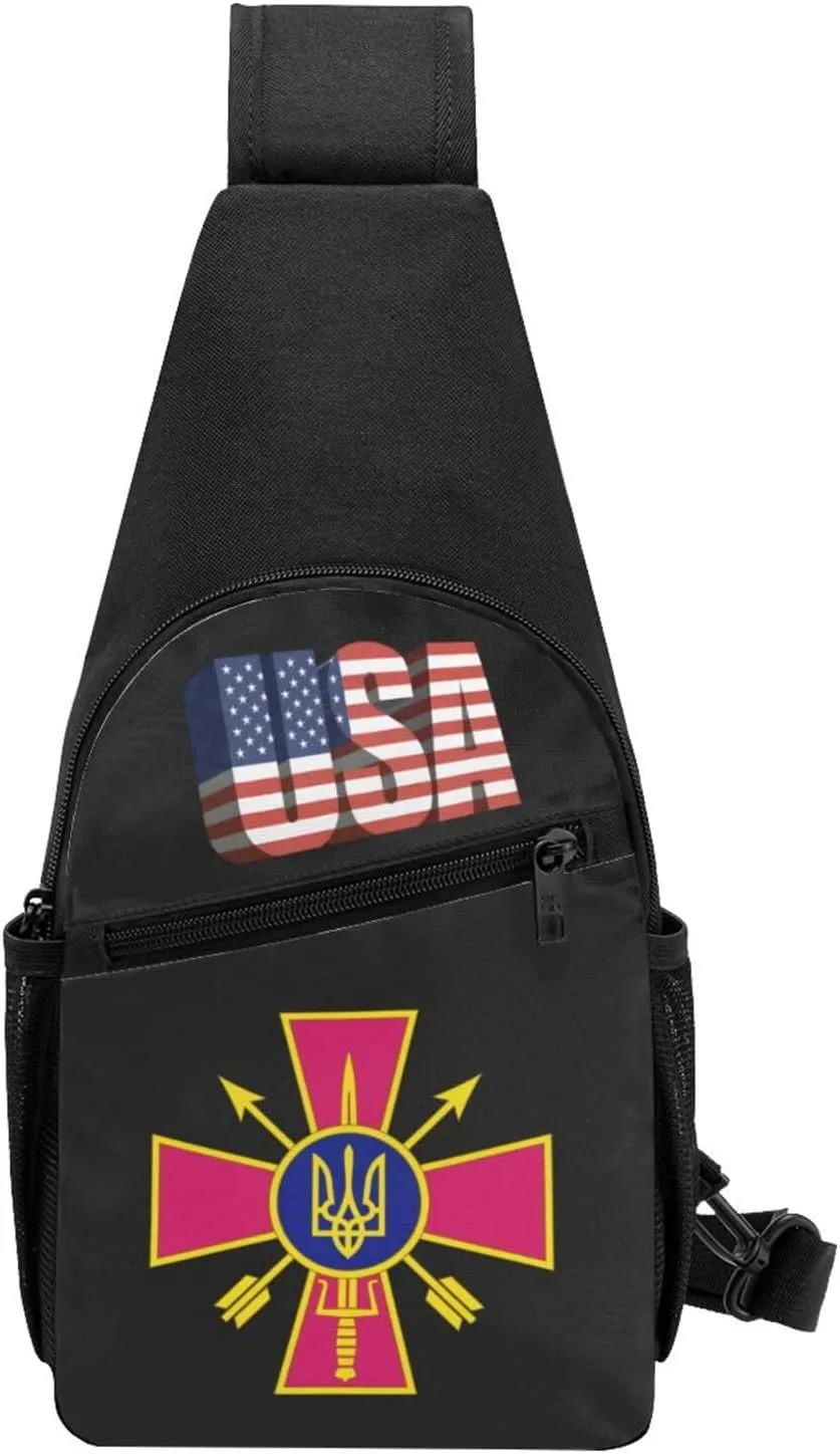 Emblem of The Special Operations Forces of Ukraine，Fashion One-Shoulder Bag，Anti-Theft Crossbody Shoulder Chest Bag