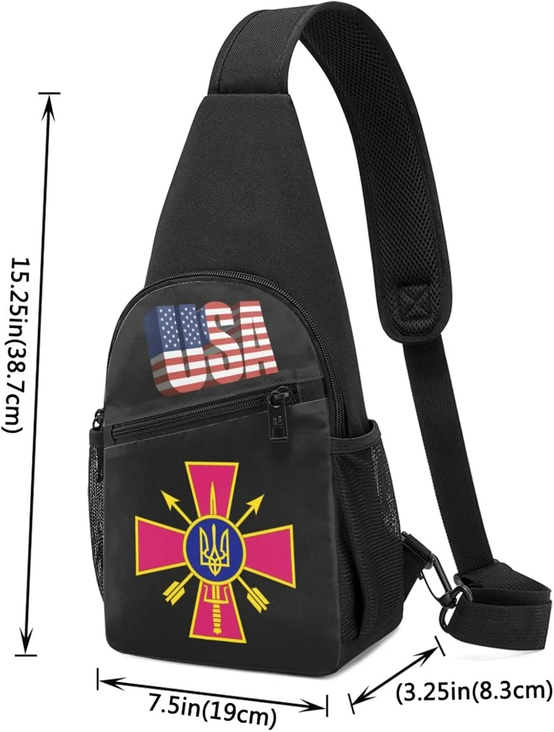 Emblem of The Special Operations Forces of Ukraine，Fashion One-Shoulder Bag，Anti-Theft Crossbody Shoulder Chest Bag