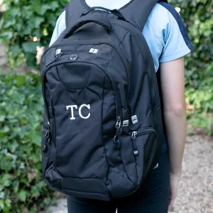 Embroidered 15” Laptop Backpack Black