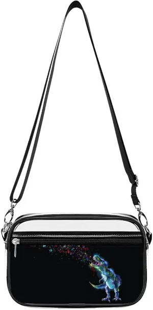 Emitting Rainbow Sparkles Fashion Clear Crossbody Bags Stadium Approved Shoulder Purse for Concerts Sports Events Festival