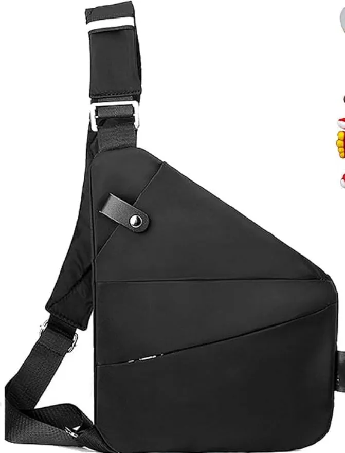 Ergonomic Crossbody Bag for Men and Women - Great for Wheelchair Users - Anti Theft