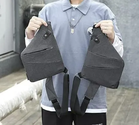 Ergonomic Crossbody Bag for Men and Women - Great for Wheelchair Users - Anti Theft