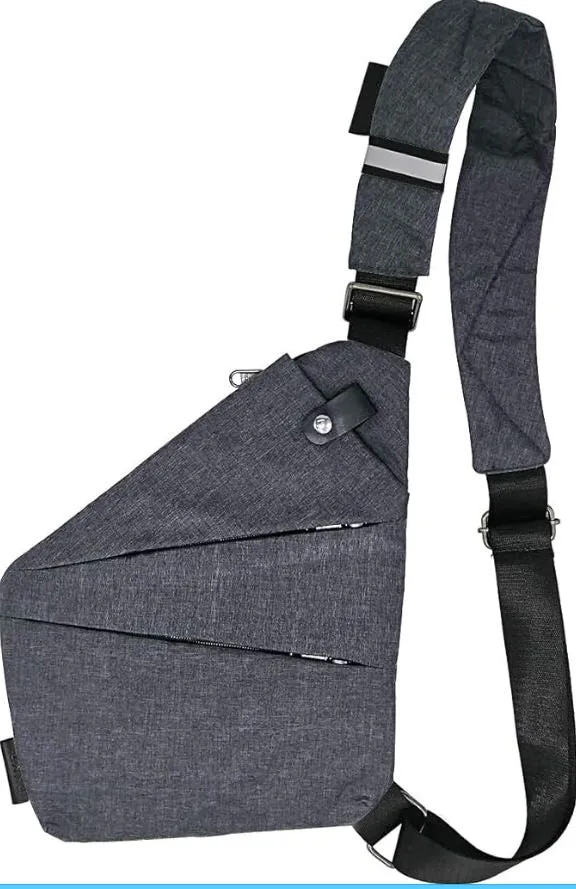 Ergonomic Crossbody Bag for Men and Women - Great for Wheelchair Users - Anti Theft